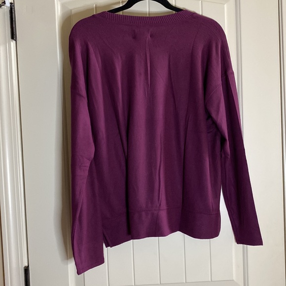 Women’s Lucky Brand Sweater Purple Medium NWT - Picture 6 of 6